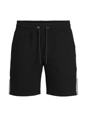 Short de coton ouaté Jack & Jones logo blocking noir