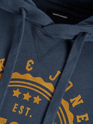Chandail à capuchon Jack & Jones Flocker Navy Blazer