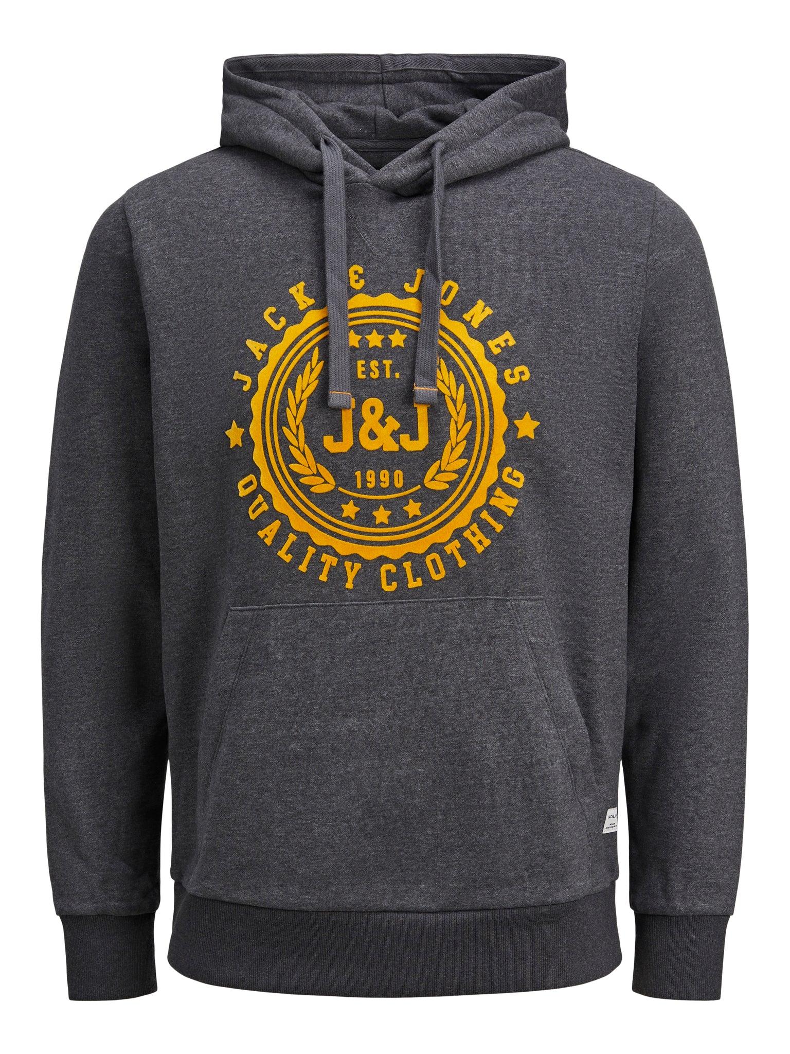 Chandail à capuchon Jack & Jones Flocker Dark Grey Melange