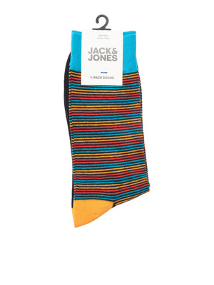 Paire de chaussettes Jack & Jones Colorful Stripe Capri Breeze