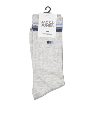 Paire de chaussettes Jack & Jones Keyo Tennis Light Grey melange