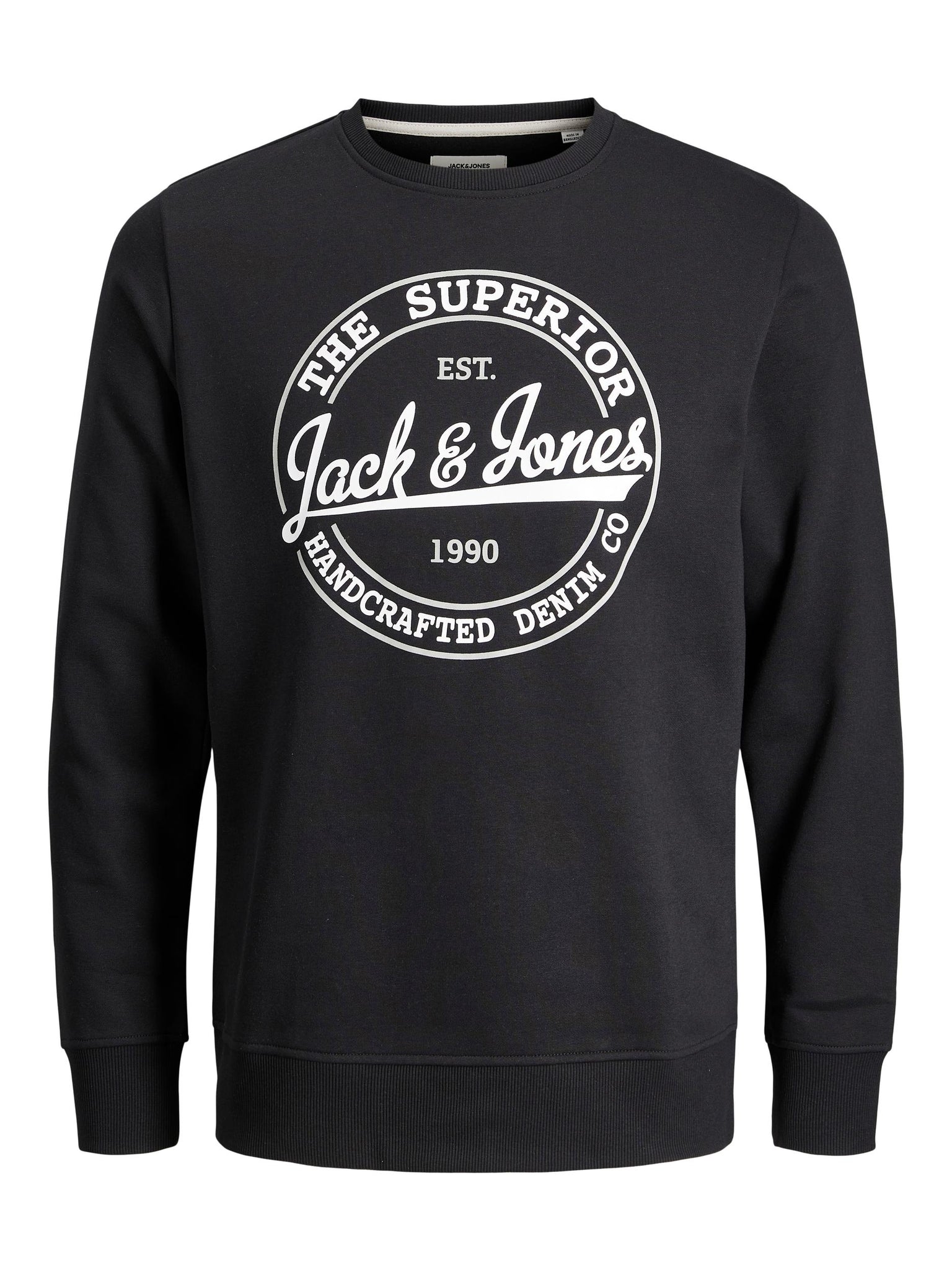 Chandail coton ouaté Jack & Jones Brat noir