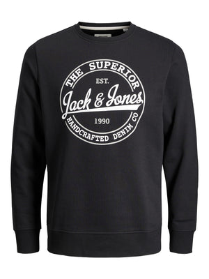 Chandail coton ouaté Jack & Jones Brat noir