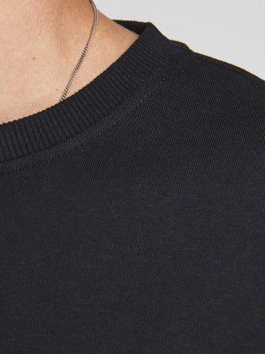 Chandail coton ouaté Jack & Jones Brat noir
