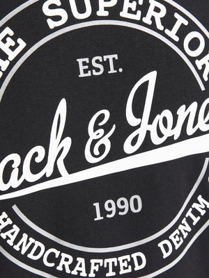 Chandail coton ouaté Jack & Jones Brat noir