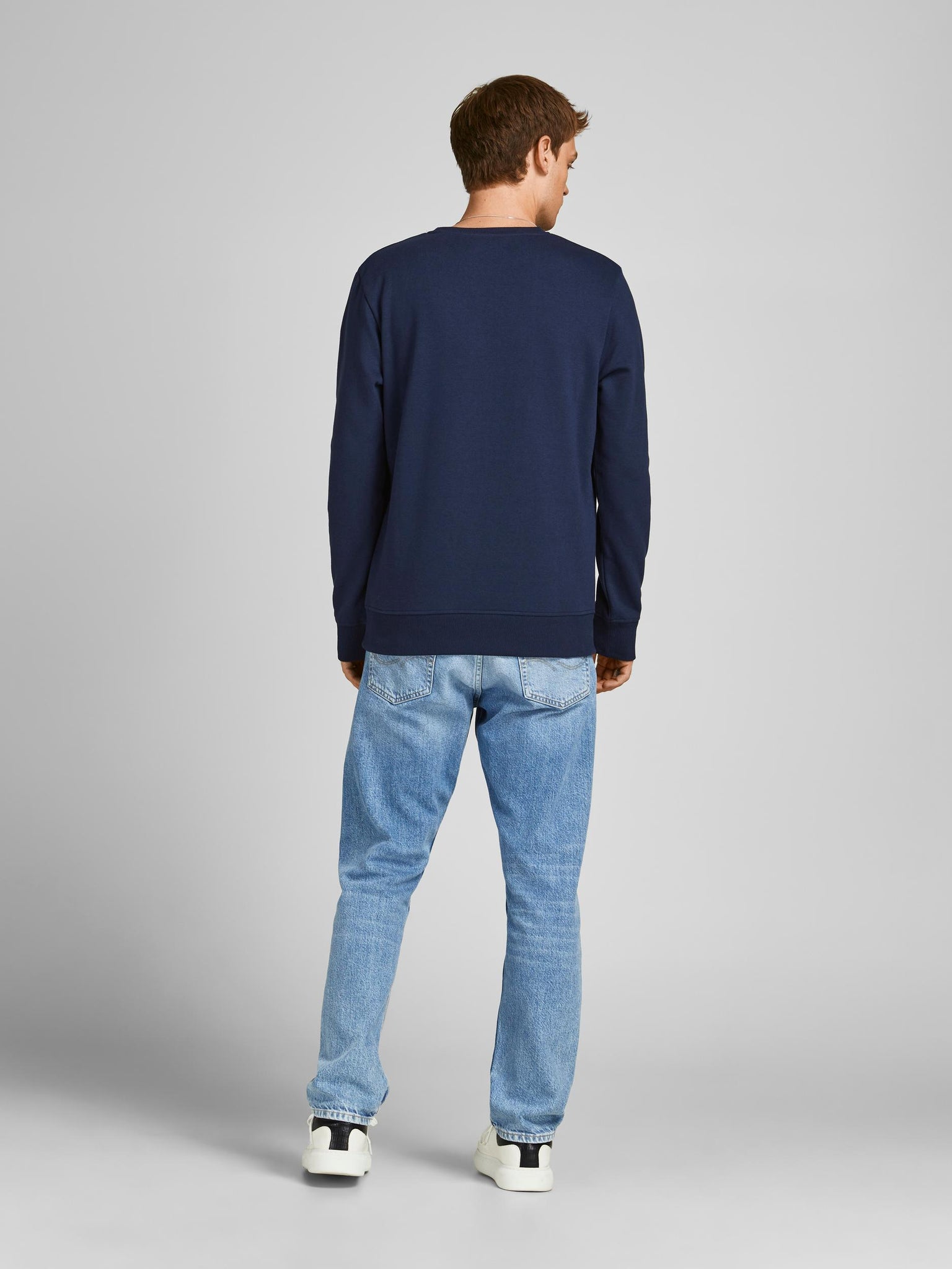 Chandail coton ouaté Jack & Jones Brat navy blazer