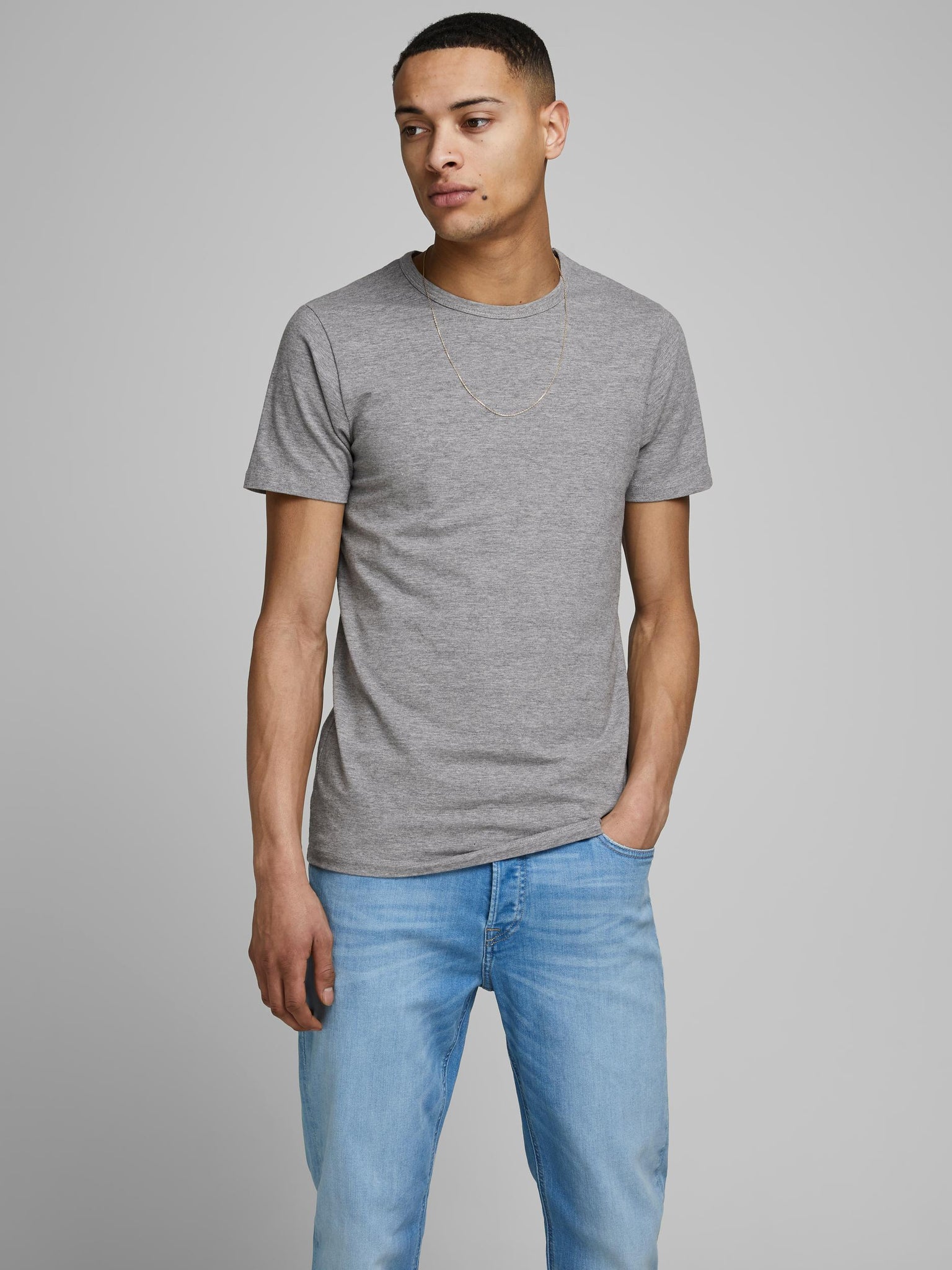 Jack &amp; Jones O-Neck T-shirt Gray
