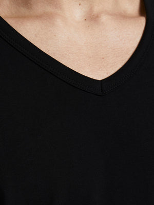 Jack & Jones - Cotton V-neck T-shirt : Black