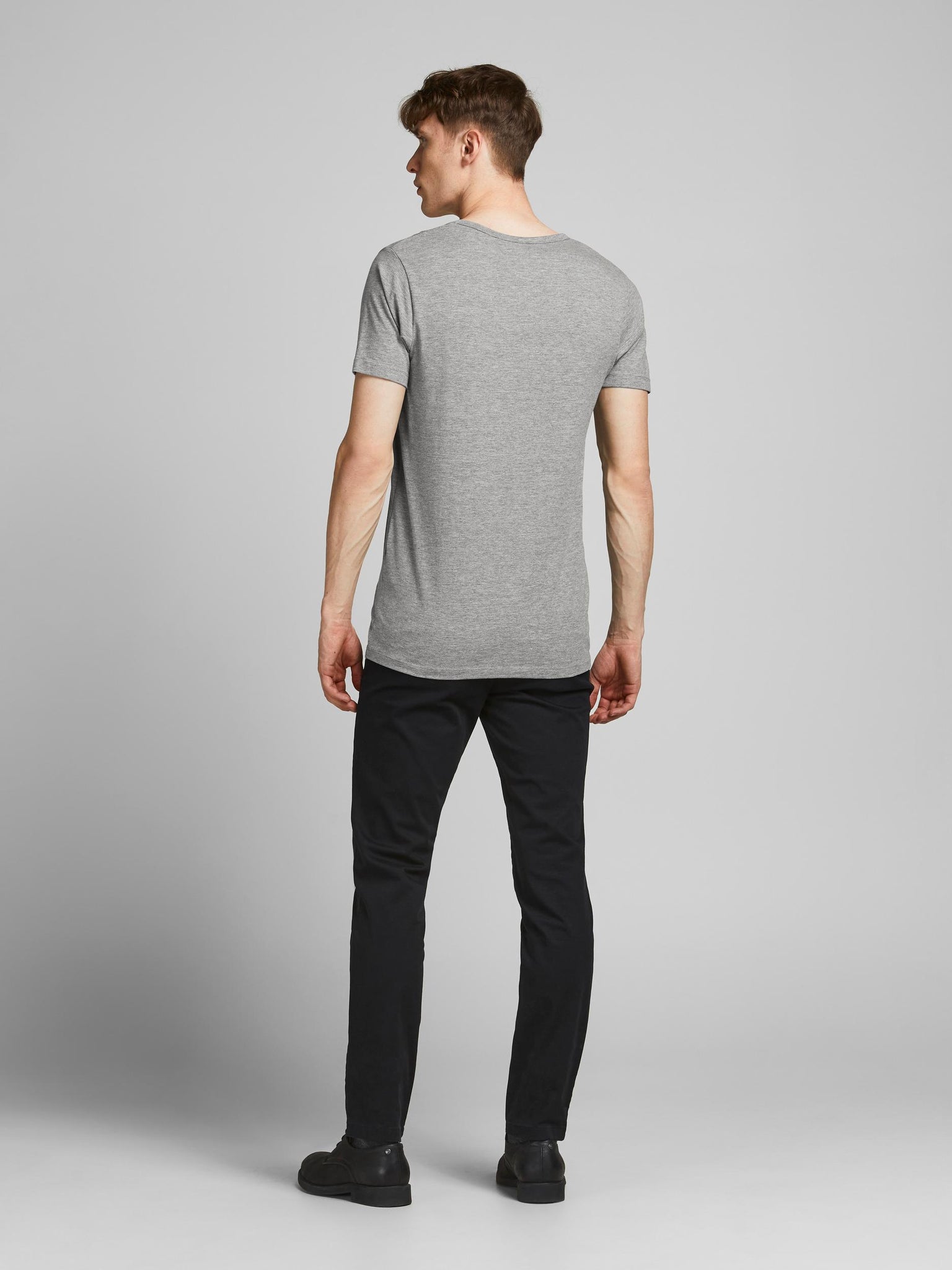 T-shirt Jack & Jones Basic V-Neck NOOS Gris