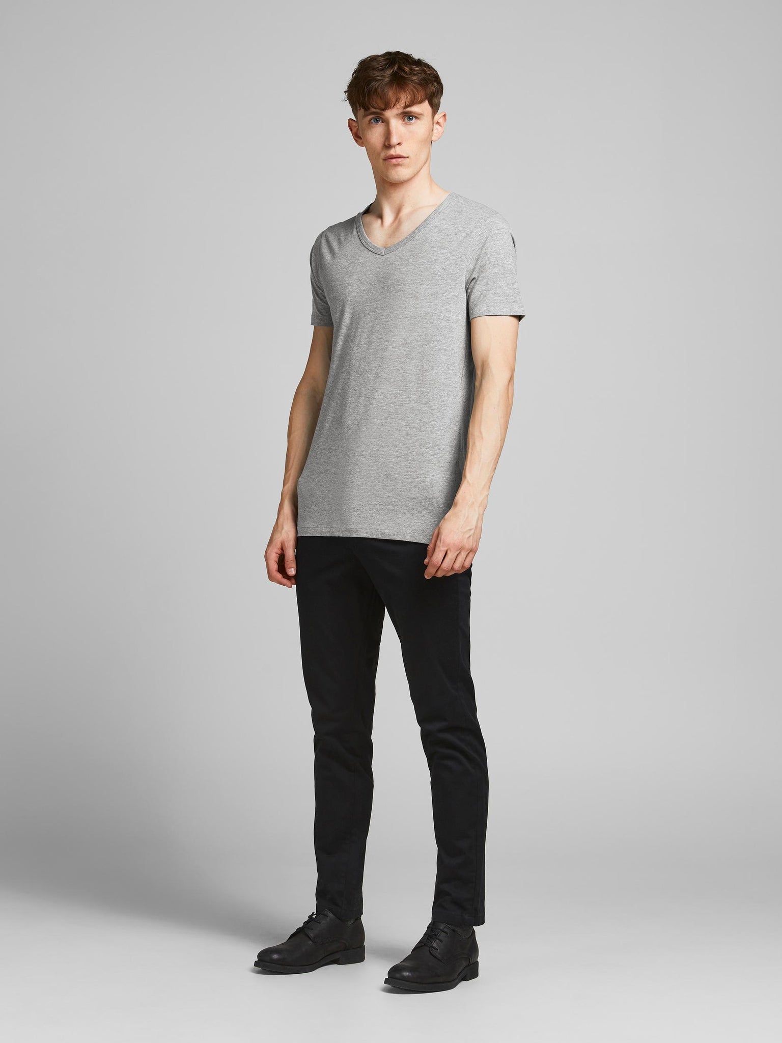 Jack &amp; Jones Basic V-Neck NOOS T-shirt Gray