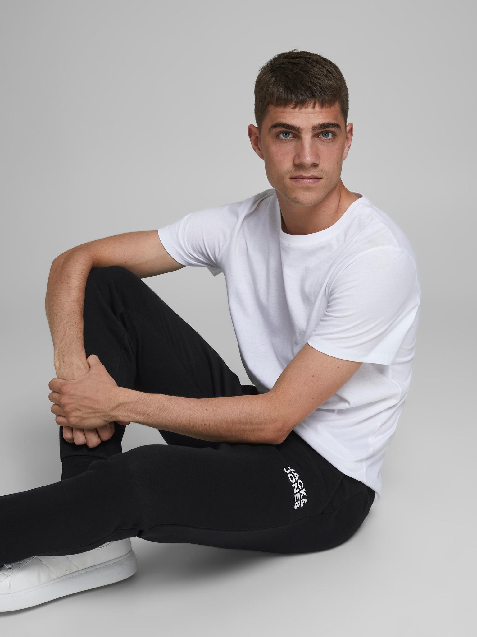 Pantalon de coton ouaté Jack & Jones Gordon Newsoft Noir