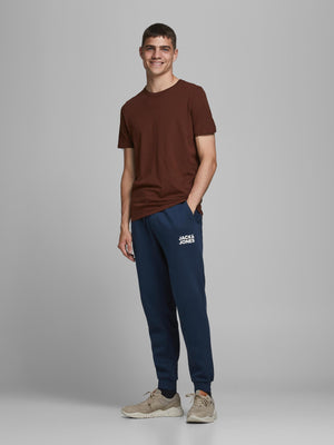 Pantalon de coton ouaté Jack & Jones Gordon Newsoft Navy