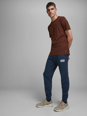 Pantalon de coton ouaté Jack & Jones Gordon Newsoft Navy