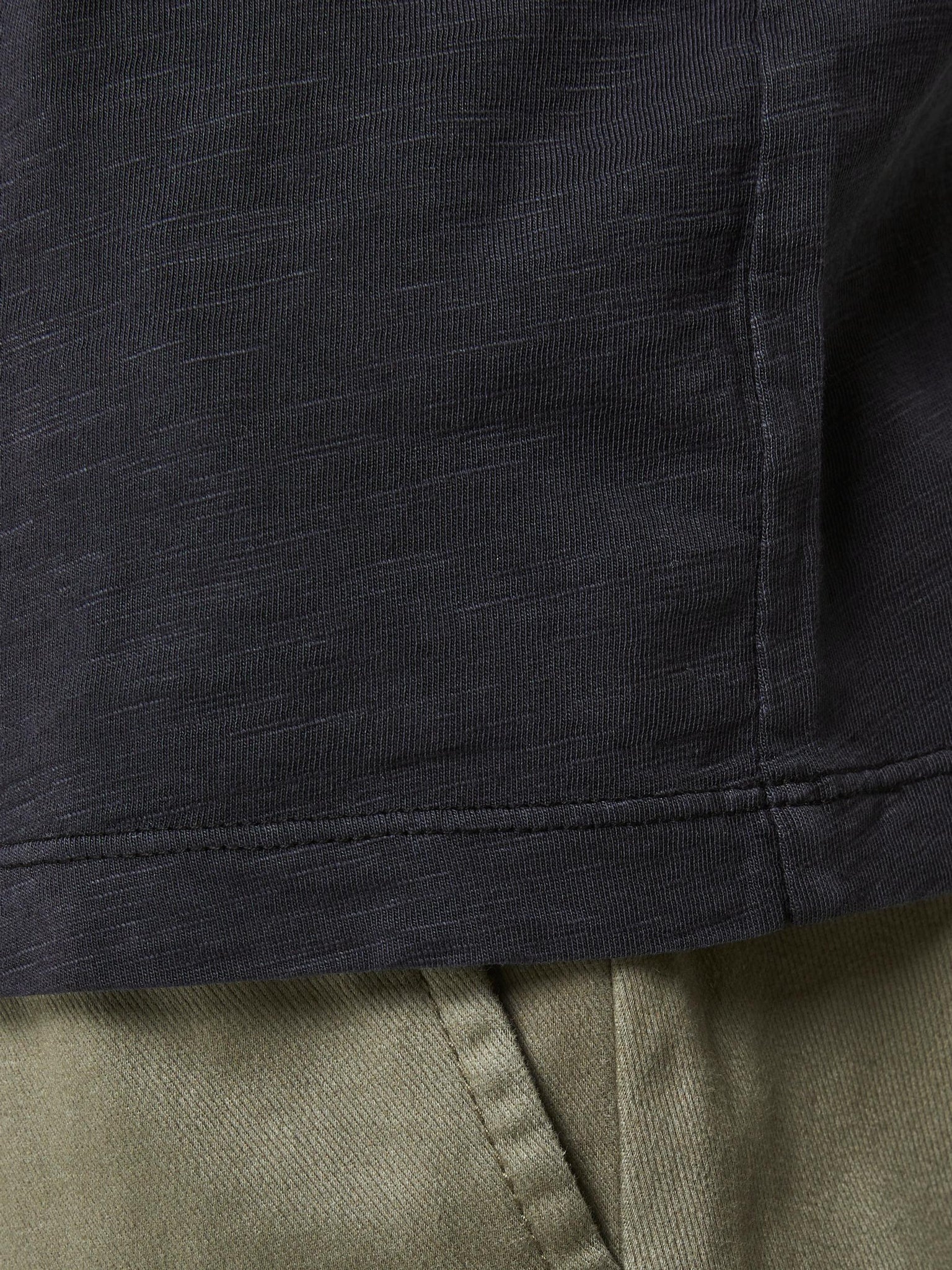 T-shirt Split Neck Cloud noir