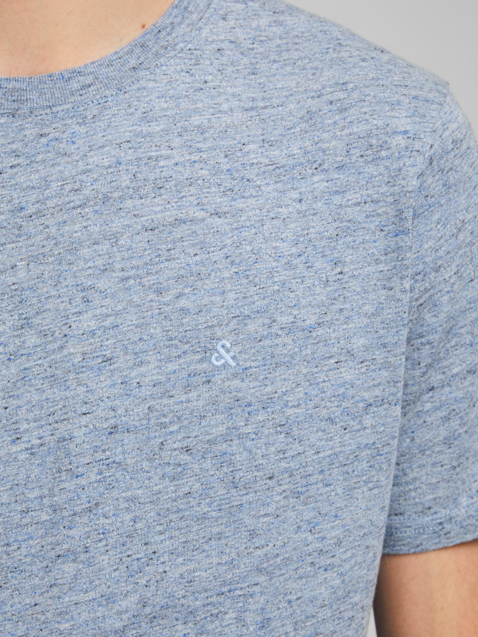 T-shirt Jack & Jones faded denim col rond