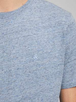 T-shirt Jack & Jones faded denim col rond