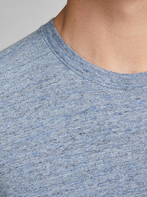 T-shirt Jack & Jones faded denim col rond