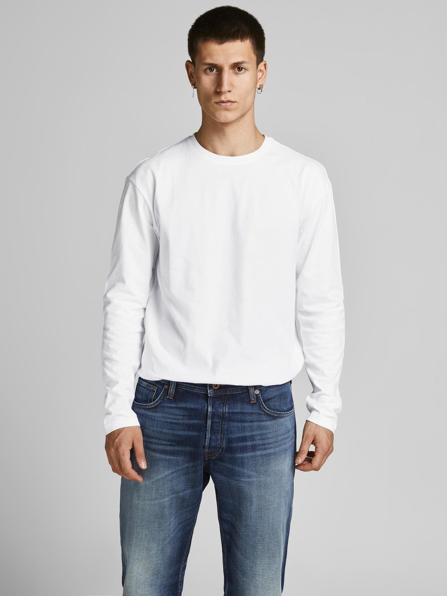 Chandail à manches longues Jack & Jones Enoa blanc