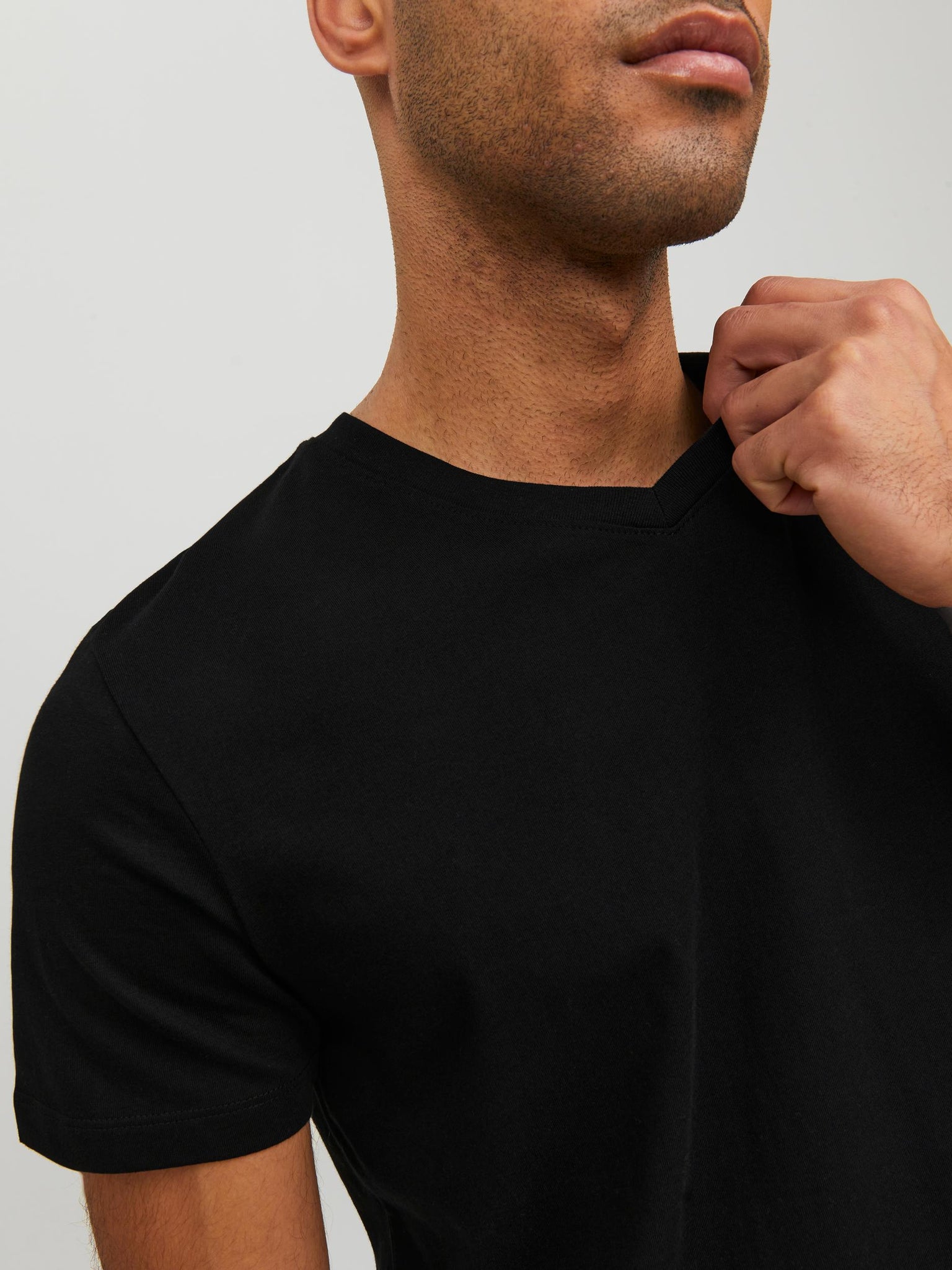 T-shirt Jack & Jones Organic Basic V-neck Black