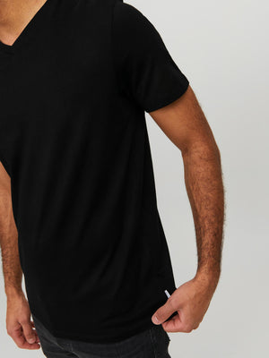 T-shirt Jack & Jones Organic Basic V-neck Black