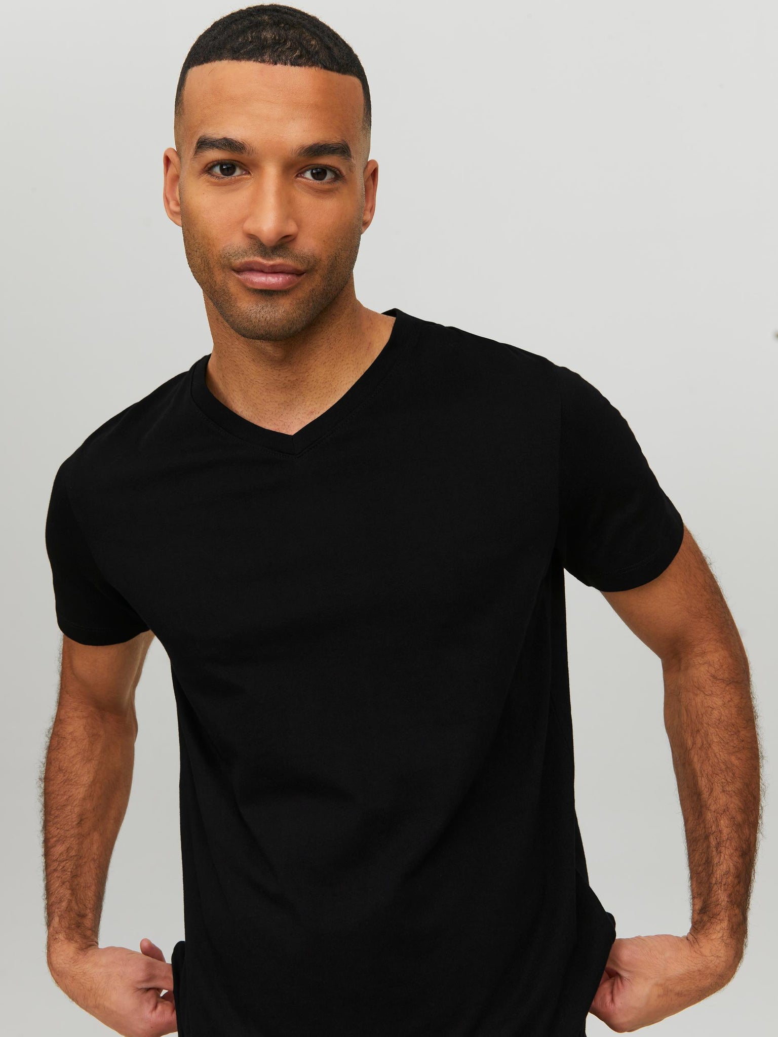 T-shirt Jack & Jones Organic Basic V-neck Black