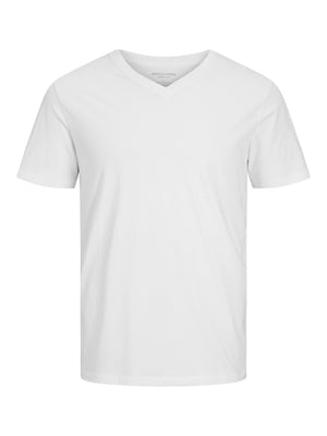 T-shirt Jack & Jones Organic Basic V-neck Blanc