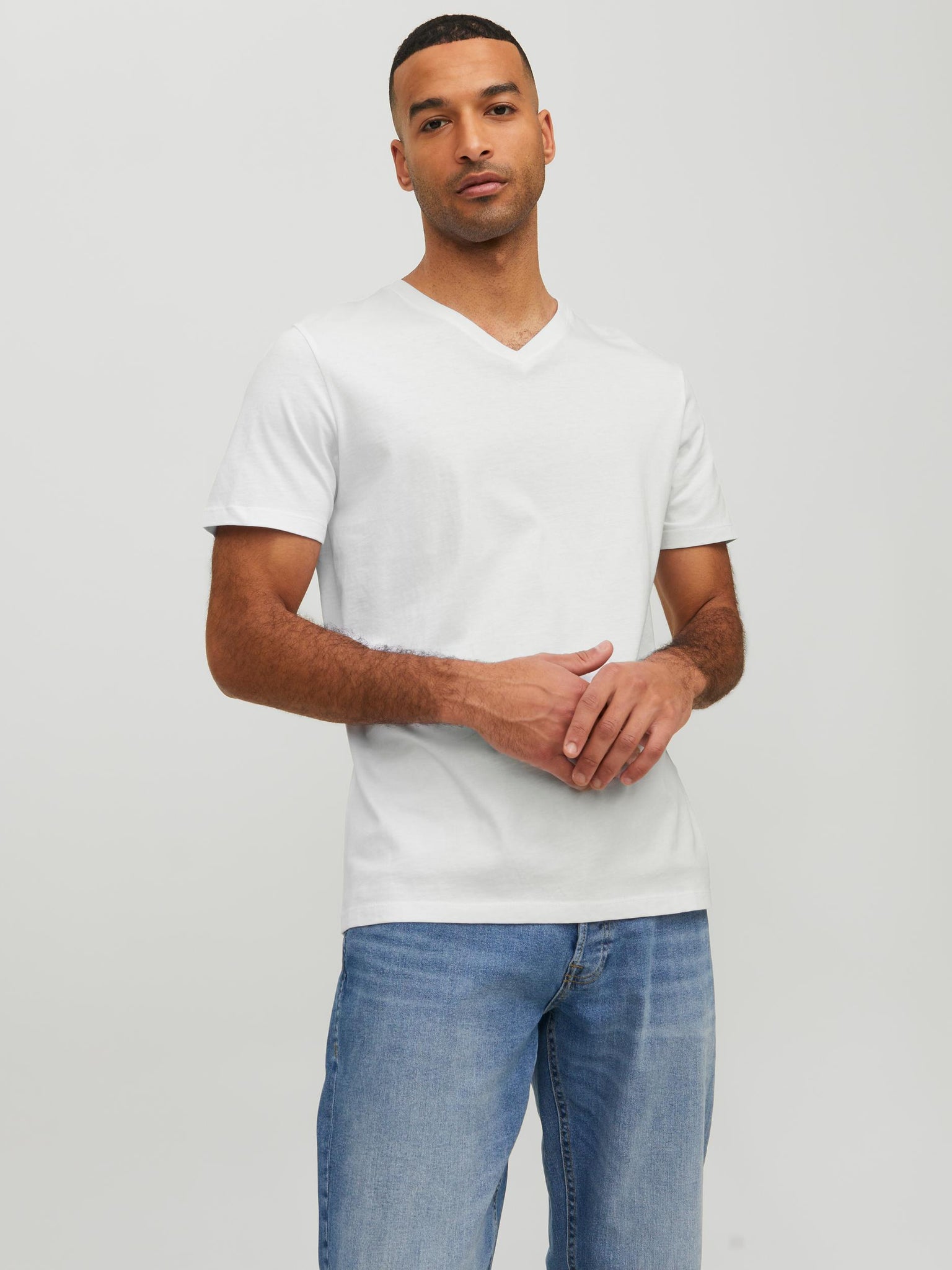 Jack &amp; Jones Basic V-Neck NOOS T-shirt White