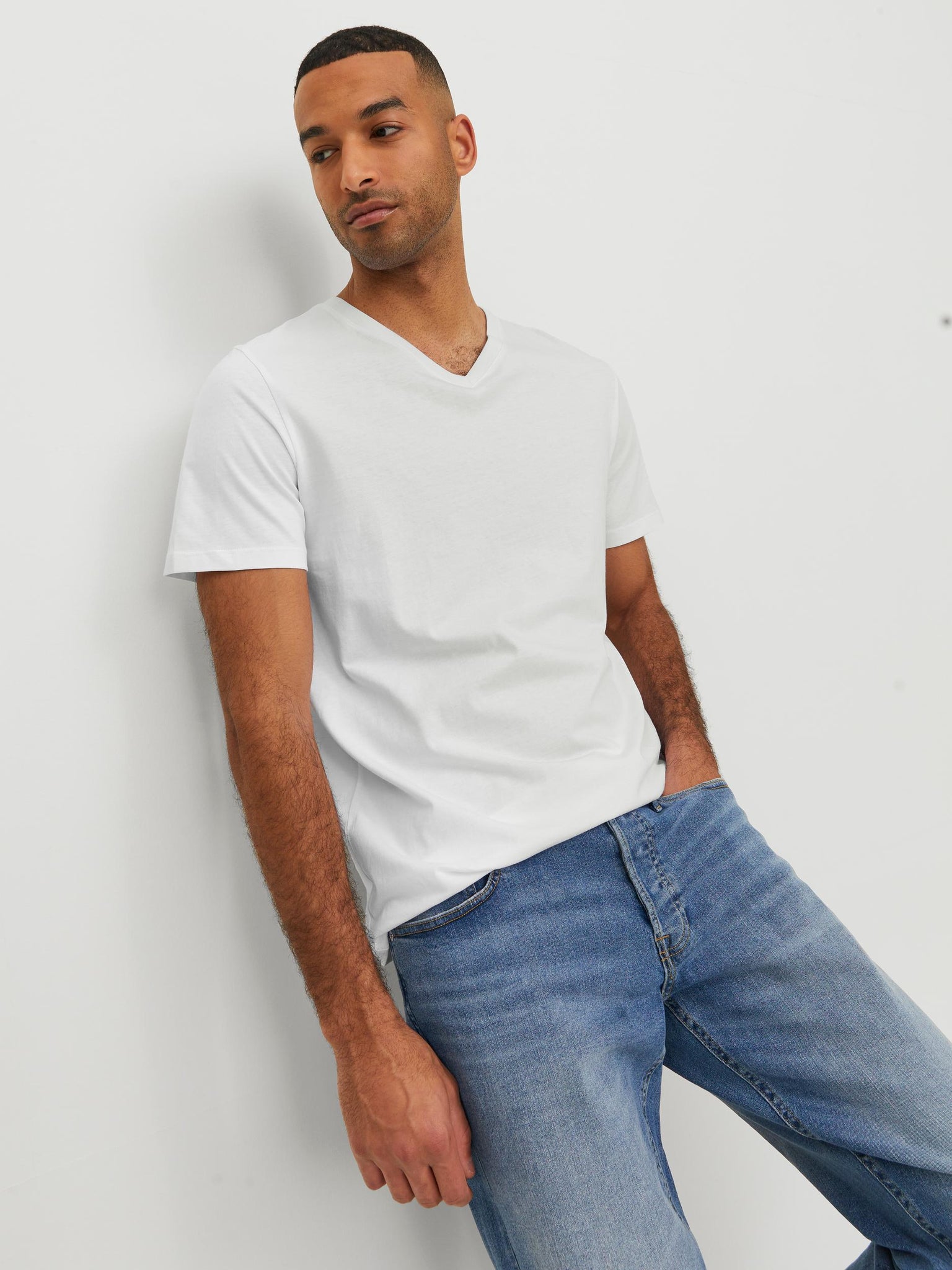 Jack &amp; Jones Basic V-Neck NOOS T-shirt White