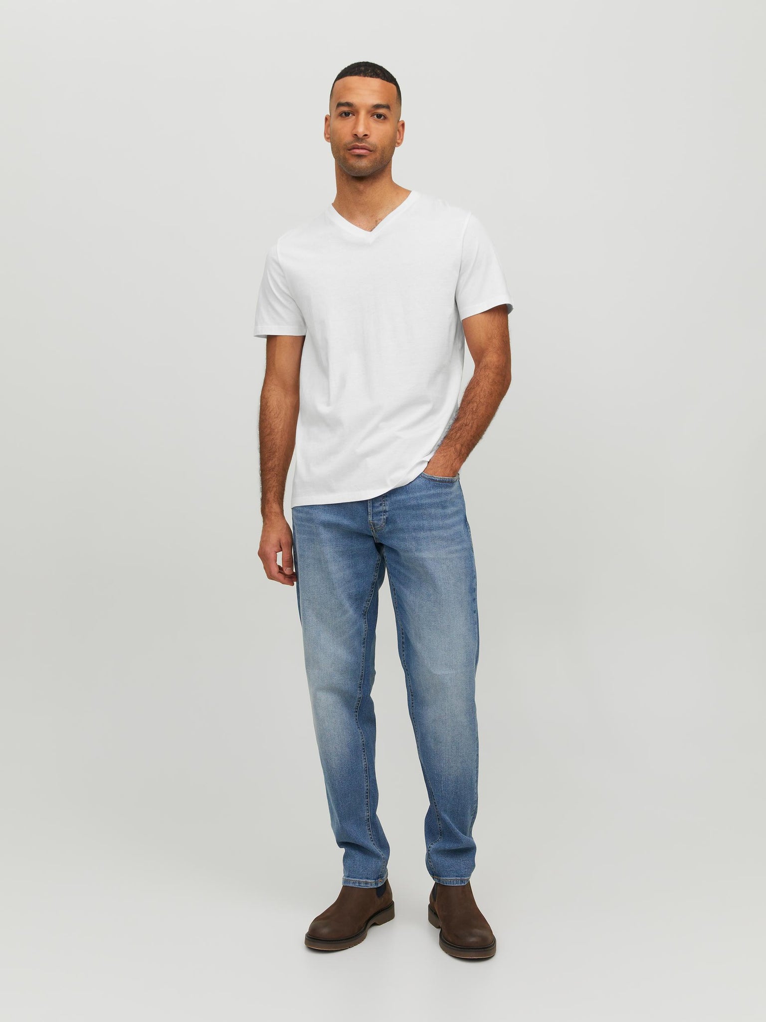 Jack &amp; Jones Basic V-Neck NOOS T-shirt White