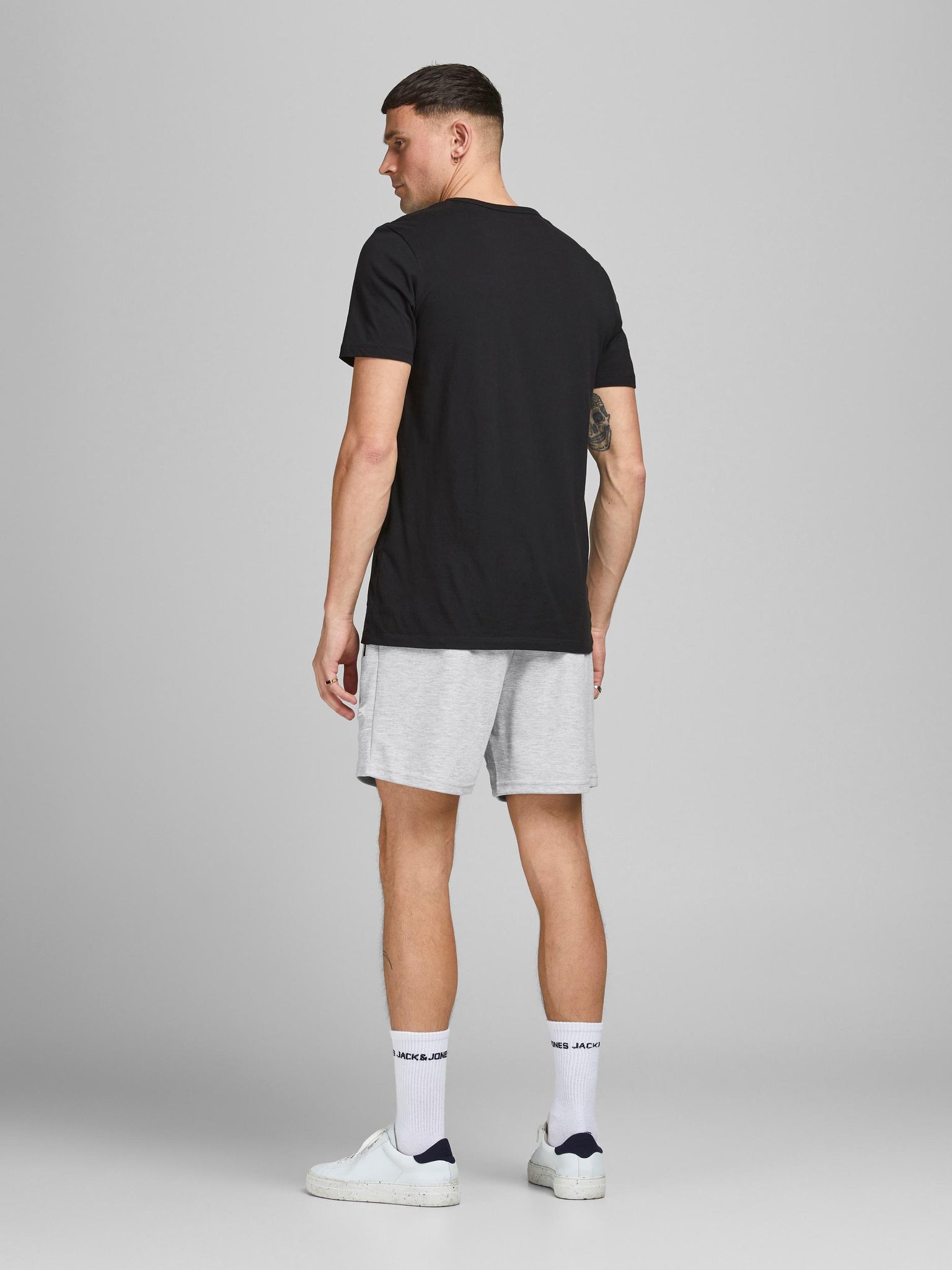 Jack &amp; Jones Stair Light Gray Melange Hoodie Shorts