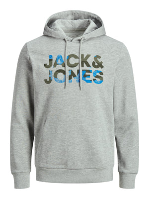Chandail à capuchon Jack & Jones Soldier light grey melange