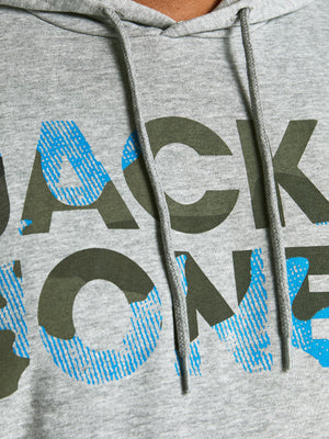 Chandail à capuchon Jack & Jones Soldier light grey melange