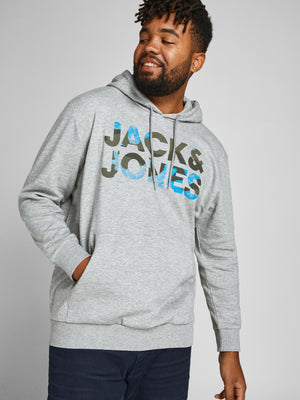 Chandail à capuchon Jack & Jones Soldier light grey melange
