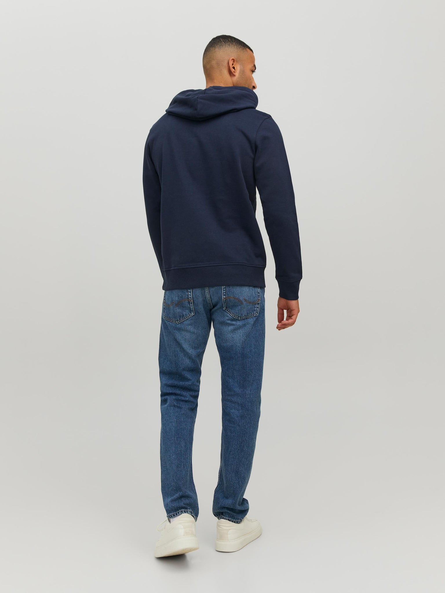Chandail à capuchon Jack & Jones Stamp Navy Blazer