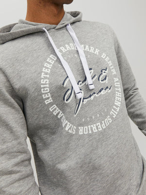 Chandail à capuchon Jack & Jones Stamp Grey