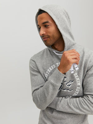 Chandail à capuchon Jack & Jones Stamp Grey