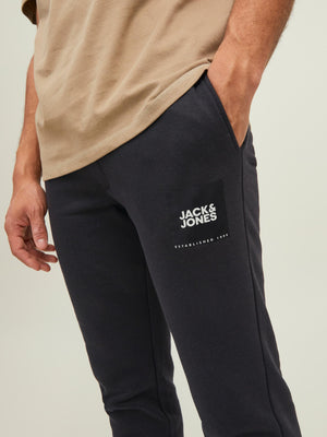 Pantalon de coton ouaté Jack & Jones Gordon Lock Black