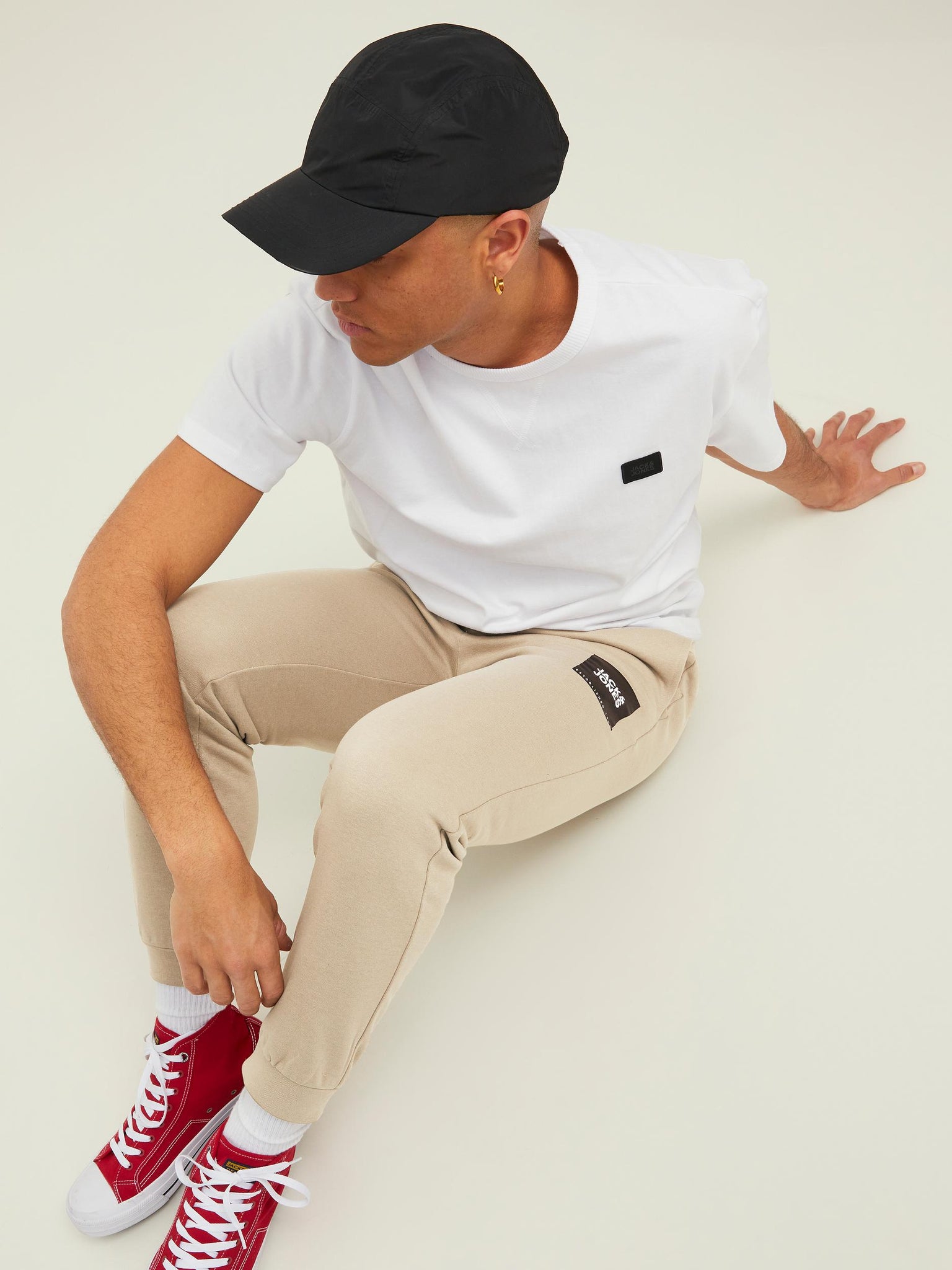 Pantalon de coton ouaté Jack & Jones Gordon Lock Crockery