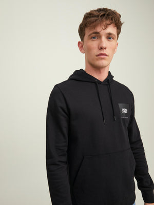 Chandail à capuchon Jack & Jones Lock Hood Noir