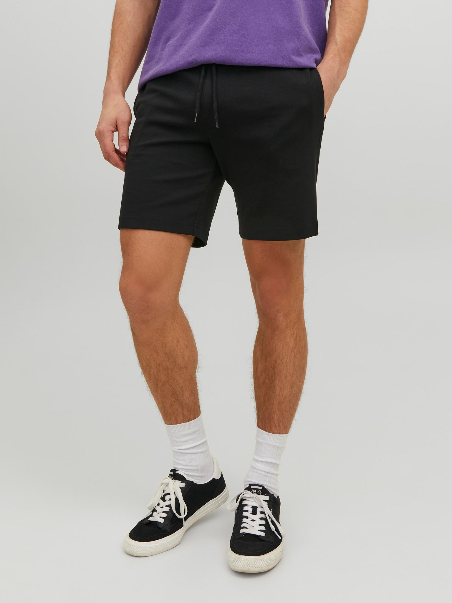 Short de coton ouaté Jack & Jones basic Nafa Noir