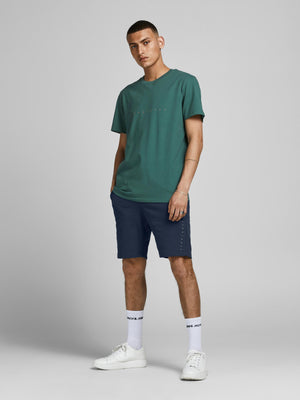 Jack &amp; Jones Ifont Black Sweatshirt Shorts