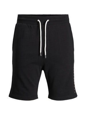 Jack &amp; Jones Ifont Black Sweatshirt Shorts