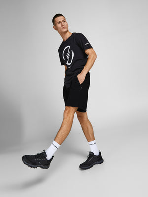 Jack &amp; Jones Star Black Sweatshirt Shorts