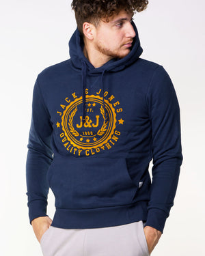 Chandail à capuchon Jack & Jones Flocker Navy Blazer