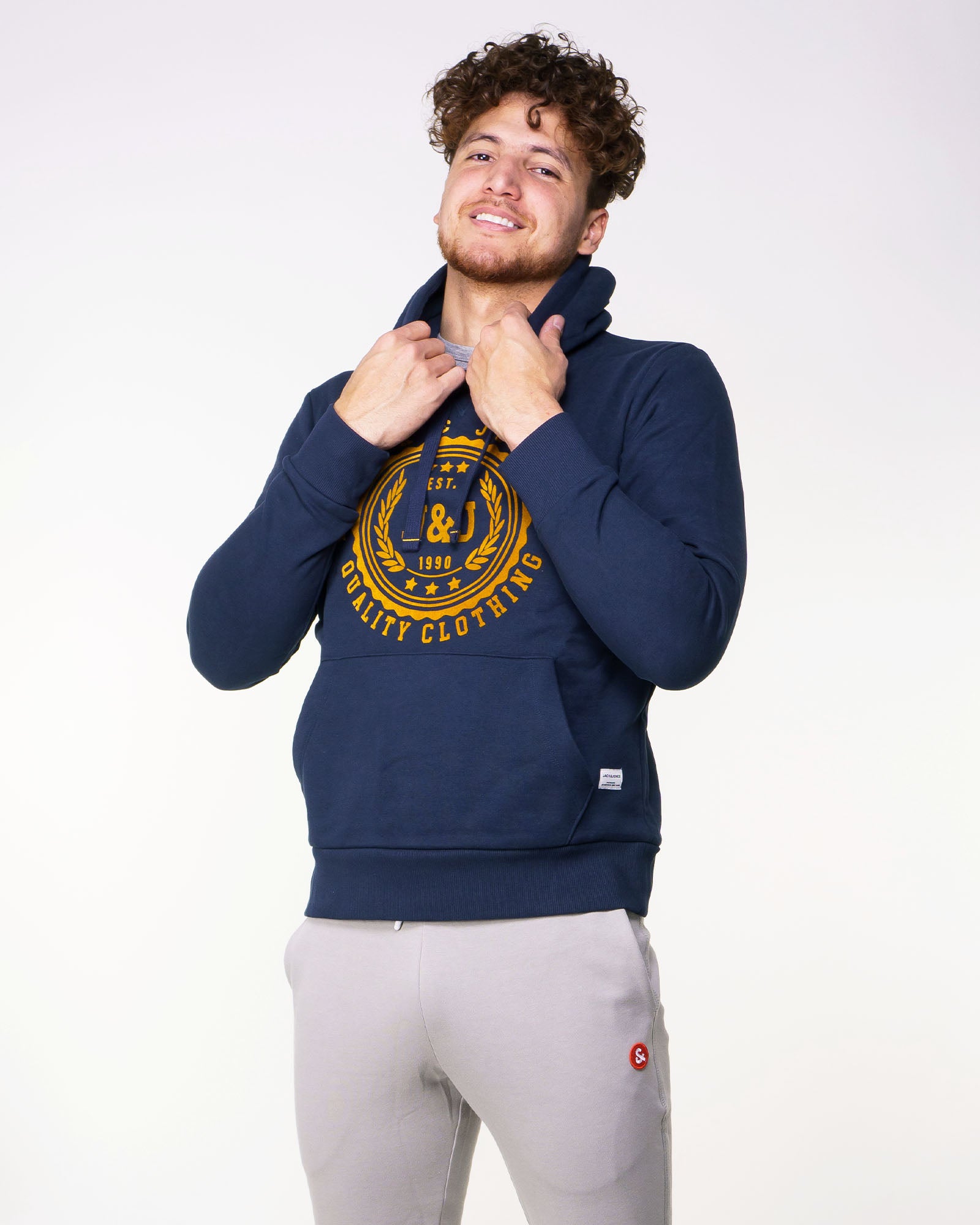 Chandail à capuchon Jack & Jones Flocker Navy Blazer