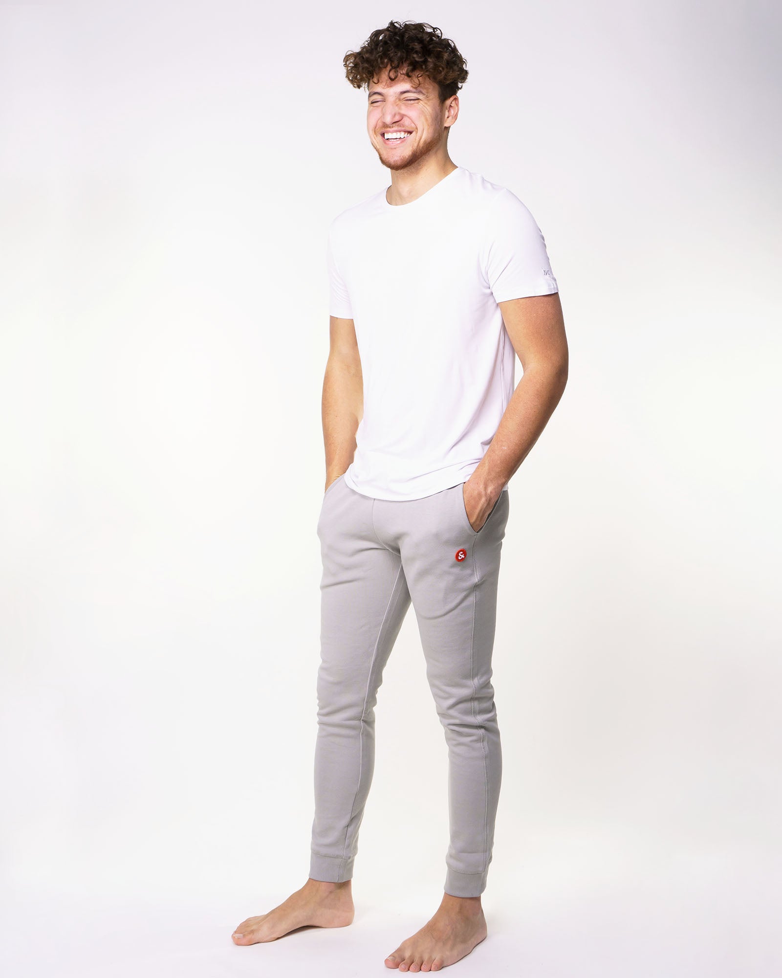 Pantalon de coton ouaté Jack & Jones Will basic Nafa ghost gray