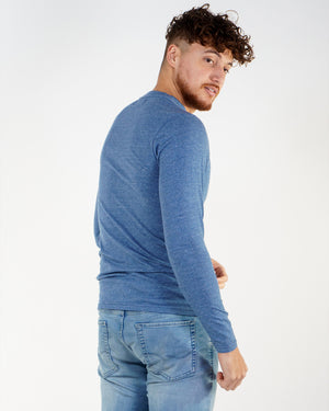Chandail à manches longues Jack & Jones Henley Navy Blazer