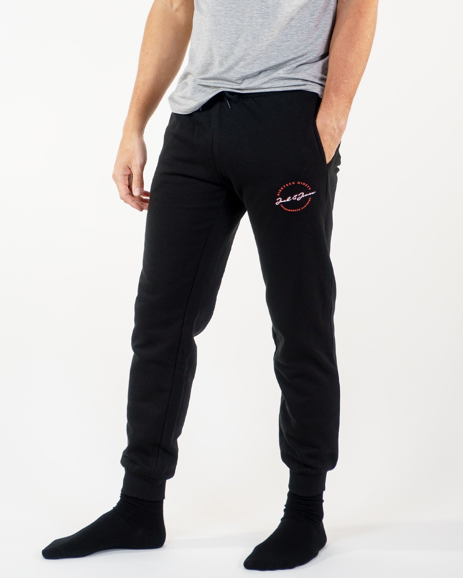 Pantalon de coton ouaté Jack & Jones Gordon Stamp Nafa