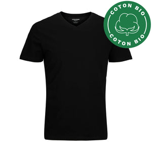 T-shirt Jack & Jones Organic Basic V-neck Black