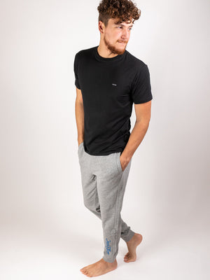 Pantalon de coton ouaté Jack & Jones Chip light grey melange